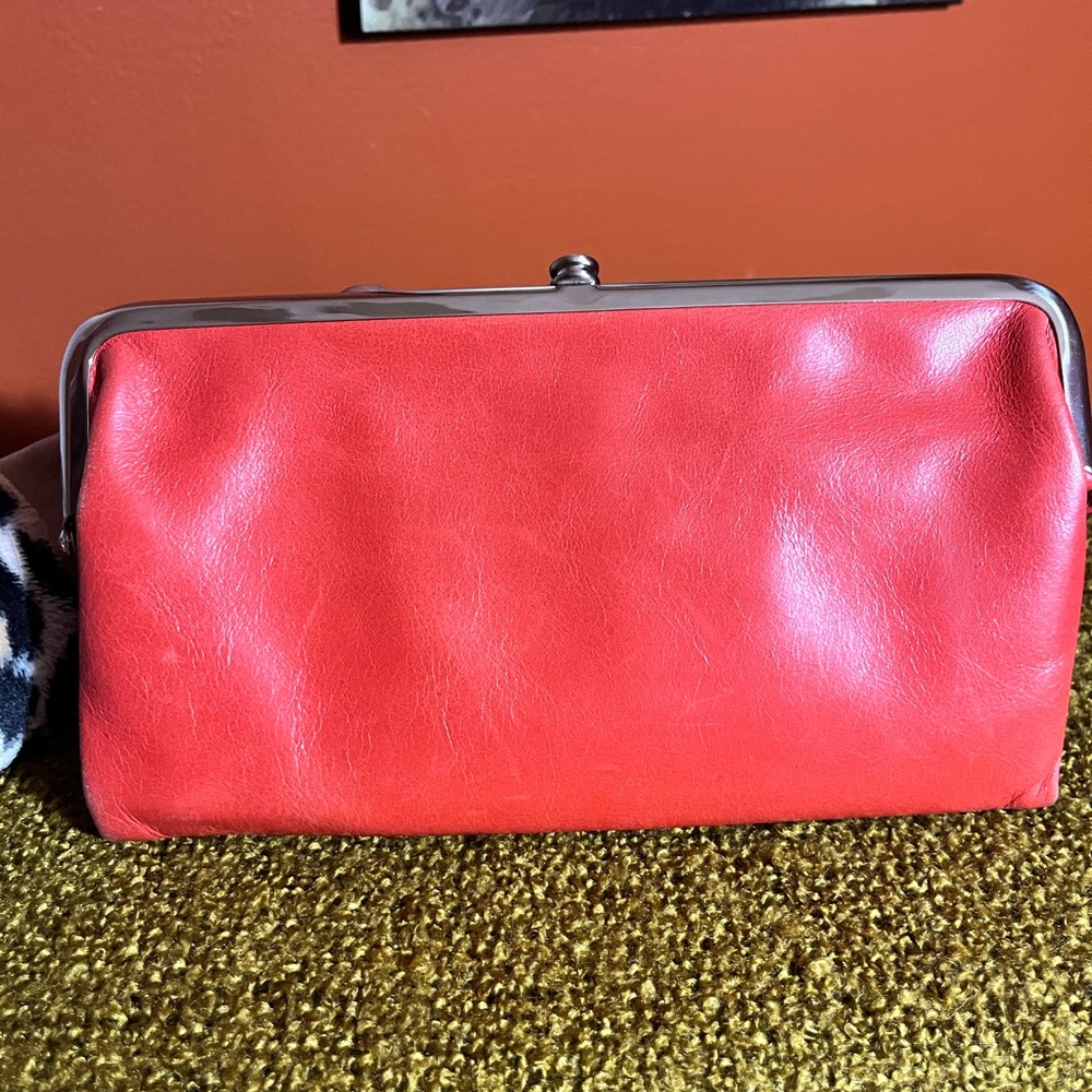 Hobo Orange, Lauren Double -Framed Clutch Wallet!